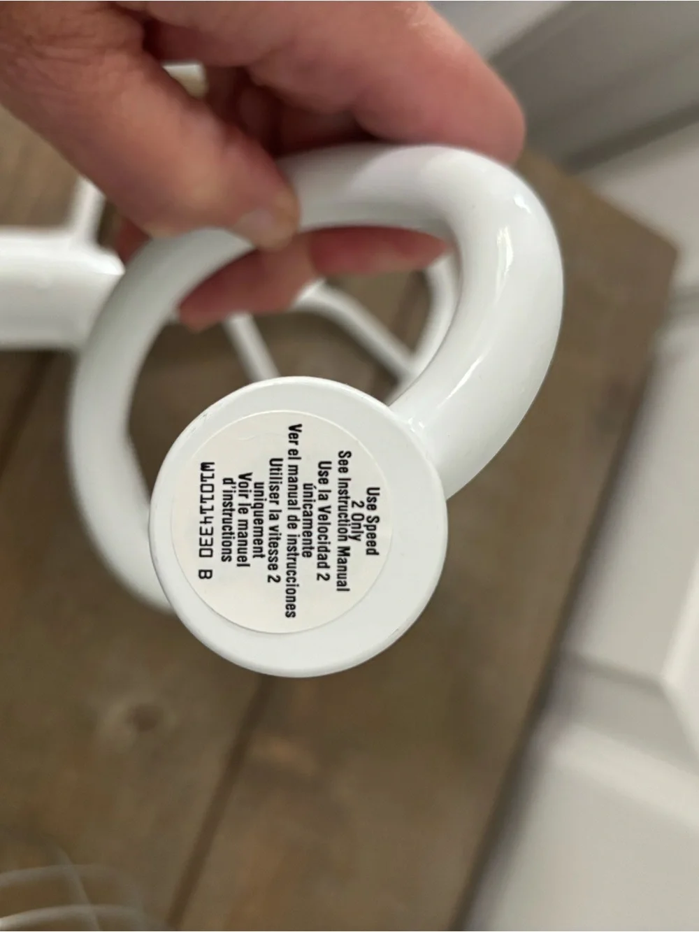 KitchenAid White Paddle Beater, Dough Hook, and Wire Whisk Set